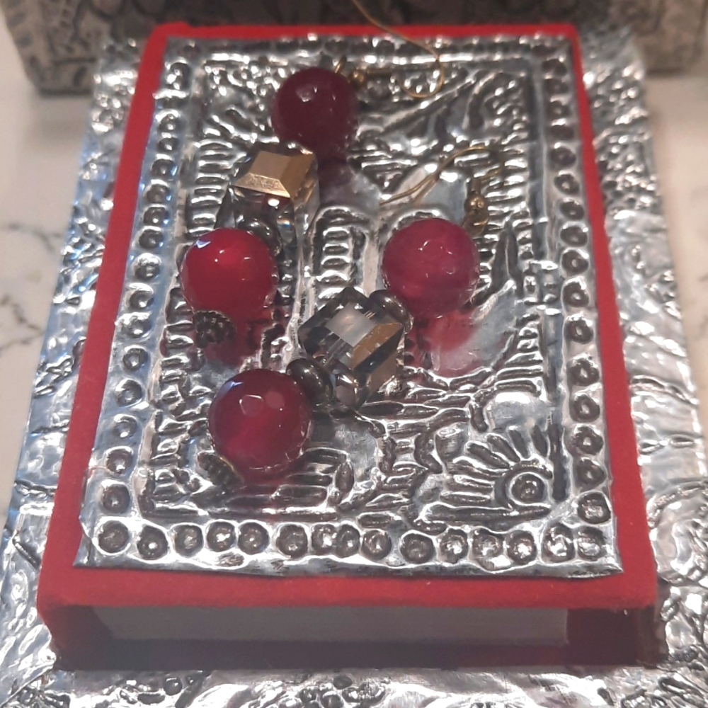Magenta Earrings